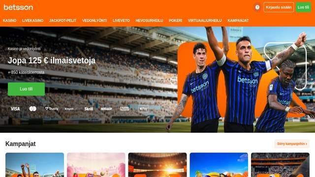Betsson casino screenshot
